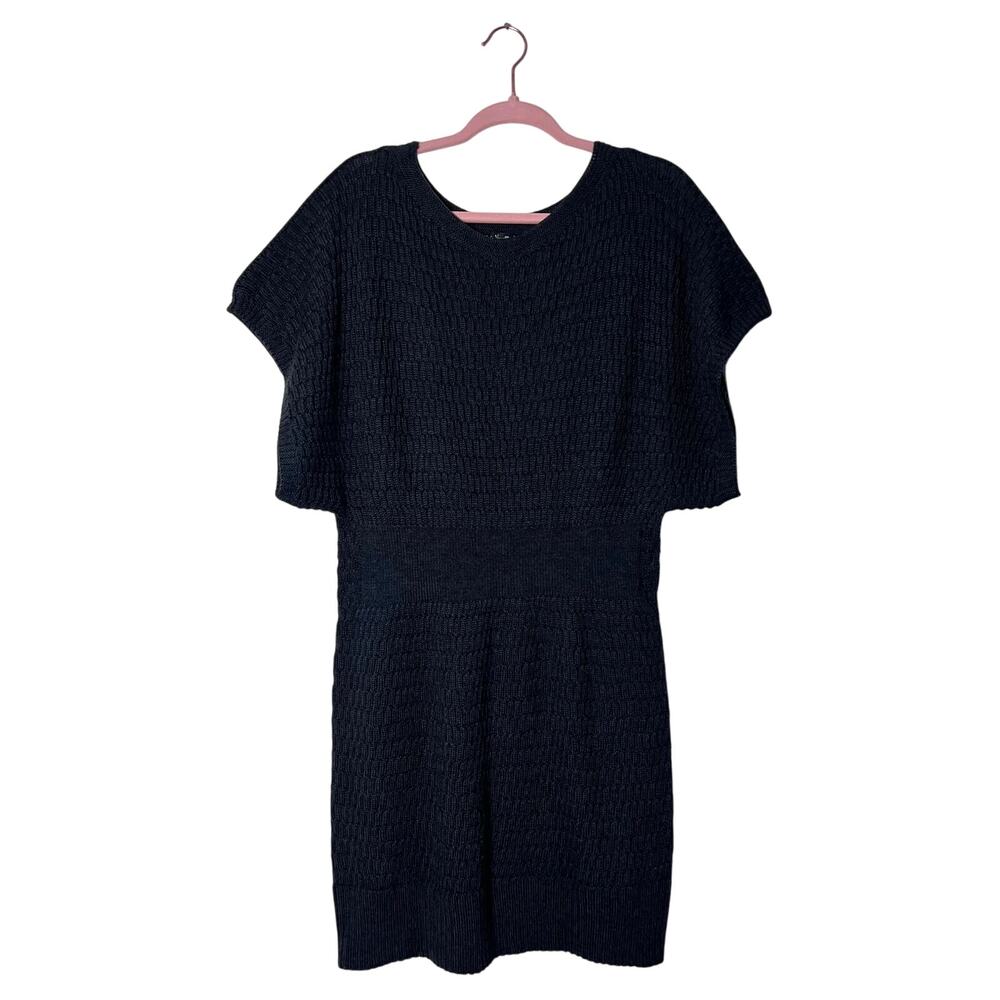 Silvia Novelli‎ Noba Gray Merino Wool Blend Knit Dress Made in Italy Size L